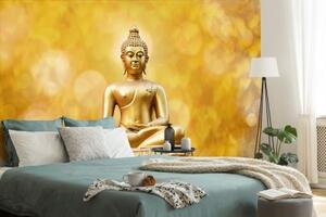 Samolepiaca tapeta zlatá socha Budhu - 225x150