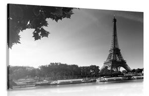 Obraz jesenný Paríž v čiernobielom prevedení - 60x40
