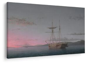 Obraz - Fitz Henry Lane, Lumber Schooners at Evening on Penobscot Bay, reprodukcia (90x60 cm)