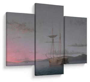 Obraz - Fitz Henry Lane, Lumber Schooners at Evening on Penobscot Bay, reprodukcia (90x60 cm)