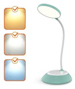 LED Stmievateľná nabíjacia stolná lampa VISUA LED/5W/5V 3000-5000K tyrkysová