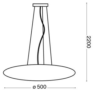 Ideal Lux - Závesný luster GLORY na lankách 3xE27/60W/230V priemer 50 cm biela