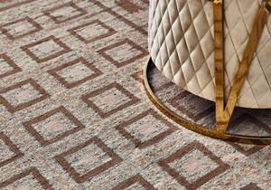 Diamond Carpets koberce Ručne viazaný kusový koberec Guggenheim DESP P81 Brown Natural - 140x200 cm