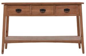 Konzolový stolík z jedľového dreva 126x40x77,5 cm hnedý