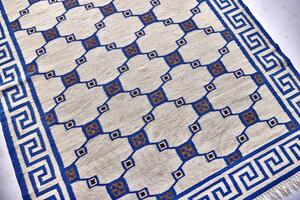 Diamond Carpets koberce Ručne viazaný kusový koberec Geo DESP P82 Silver Blue - 300x400 cm