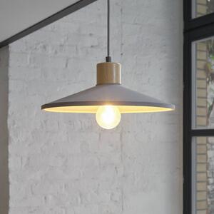 OSRAM závesné svietidlo CONCRETE WOOD, sivá, Ø 32 cm, betón, E27, Hliník / sivá / zinok, Obývacia izba / jedáleň, Betón, Štýl mladých, Závesné svietidlo