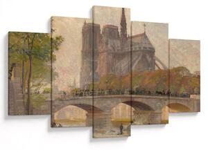 Obraz - Robert William Vonnoh, Notre Dame de Paris, reprodukcia (150x105 cm)