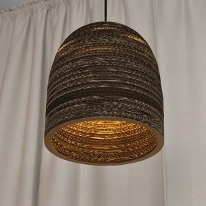 Závesné svietidlo OSRAM BALL BELL, hnedé, Ø 26 cm, vlnitá lepenka, E27, Hnedá / hrdzavá, Obývacia izba / jedáleň, Papier / lunolit / lunopal