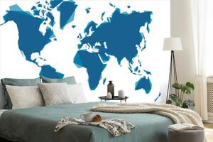 Tapeta modrá abstraktná mapa sveta - 300x200