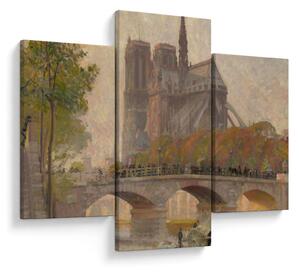 Obraz - Robert William Vonnoh, Notre Dame de Paris, reprodukcia (90x60 cm)