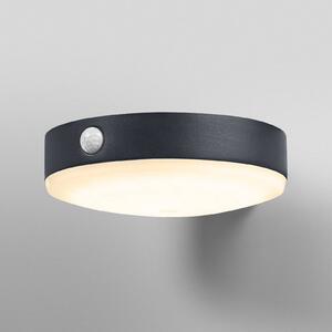 OSRAM LED senzorové nástenné svetlo ENDURA STYLE TOSSA Solar 16 cm 830, Čierna, Hliník, Moderný