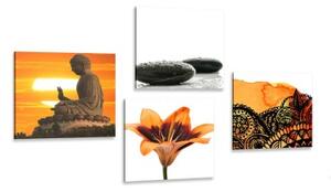 Set obrazov Feng Shui v jedinečnom štýle - 4x 40x40