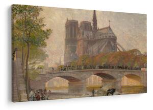 Obraz - Robert William Vonnoh, Notre Dame de Paris, reprodukcia (90x60 cm)
