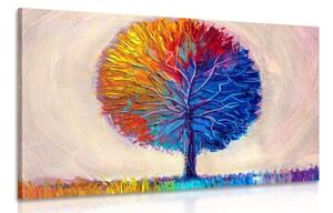 Obraz farebný akvarelový strom - 120x80