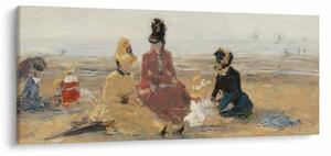 Obraz - Eugène Boudin, On the Beach, Trouville, reprodukcia (120x50 cm)