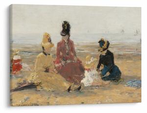 Obraz - Eugène Boudin, On the Beach, Trouville, reprodukcia (70x50 cm)