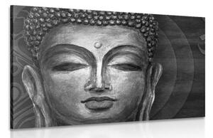 Obraz tvár Budhu v čiernobielom prevedení - 90x60