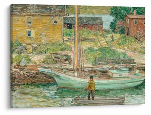 Obraz - Childe Hassam, Oyster Sloop, Cos Cob, reprodukcia (70x50 cm)