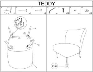 Biele relaxačné kreslo TEDDY