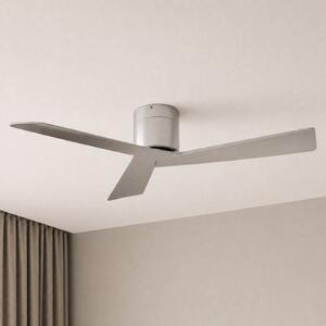 Stropný ventilátor Lucande Ventoro, Ø 132 cm, strieborný, kovový, Chrómová / strieborná, Obývacia izba / jedáleň, kov, Moderný