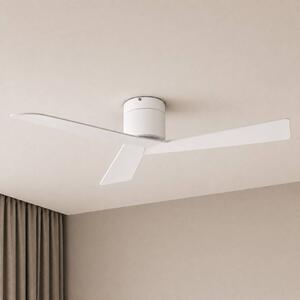 Stropný ventilátor Lucande Ventoro, Ø 132 cm, biely, kovový, Biela / opálová, Obývacia izba / jedáleň, kov, Moderný
