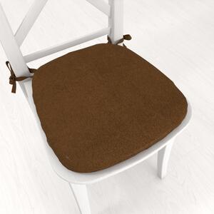Biante Oblý podsedák z imitácie brúsenej kože Alcantara ALC-017 Hnedá hrdzavá - 39x37x3 cm