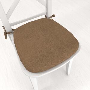 Biante Oblý podsedák z imitácie brúsenej kože Alcantara ALC-015 Svetlo hnedý - 39x37x3 cm