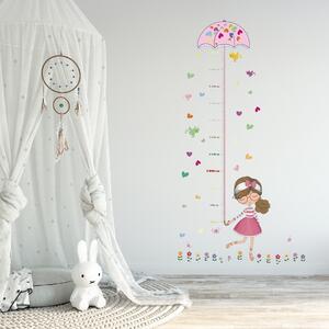 Samolepka na stenu "Detský meter - Dievča" 75x145 cm