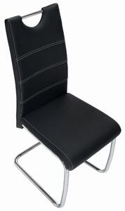 Jedálenská stolička Abalia New (čierna + chróm). Vlastná spoľahlivá doprava až k Vám domov. 808094