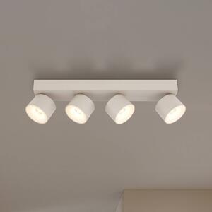 LED stropné bodové svetlá Rae, pieskovej farby, kovový, 4-pl., 46 cm, Krémová / jantárovo žltá, Obývacia izba / jedáleň, kov, Stropné svetlo