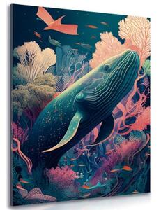 Obraz surrealistická veľryba - 40x60