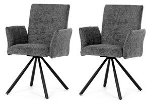 Sada jedálenských stoličiek s vratným mechanizmomDCH-W1117 GREY2, 2 ks