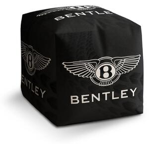 Sablio Taburet Cube Logo Bentley Čierny - 40x40x40 cm