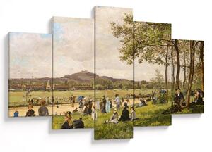Obraz - French 19th Century, Race Course at Longchamps, reprodukcia (150x105 cm)