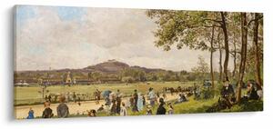 Obraz - French 19th Century, Race Course at Longchamps, reprodukcia (120x50 cm)