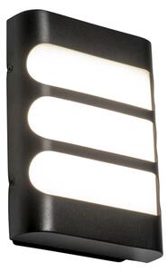 Moderná nástenná lampa čierna vrátane LED IP44 - Gaev