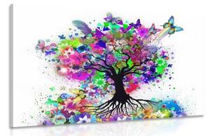 Obraz kvetinový strom plný farieb - 60x40