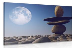 Obraz skladané kamene v mesačnom svetle - 60x40