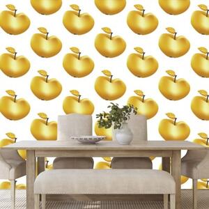 Samolepiaca tapeta zlaté jabĺčka - 75x1000 cm