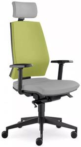 LD Seating Kancelárska stolička STREAM 280-SYS, s PDH sivo-zelená