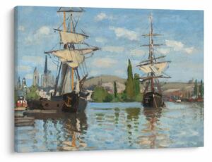 Obraz - Claude Monet, Ships Riding on the Seine at Rouen, reprodukcia (70x50 cm)