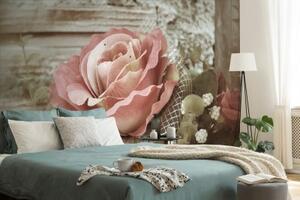 Samolepiaca fototapeta elegantná vintage ruža - 225x150