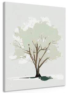 Obraz strom s nádychom minimalizmu - 40x60