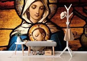 Samolepiaca tapeta Panna Mária s Ježiškom - 300x200