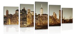 5-dielny obraz centrum New Yorku - 200x100