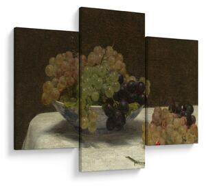 Obraz - Henri Fantin-Latour, Still Life with Grapes and a Carnation, reprodukcia (90x60 cm)