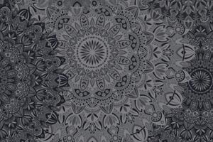 Samolepiaca tapeta štýlová Mandala v čiernobielom prevedení - 225x150