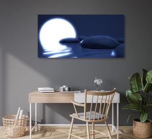 Obraz Zen kamene a spln mesiaca - 100x50