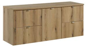 Comad Závesná umývadlová skrinka Nova Oak s doskou 140 cm dub evoke