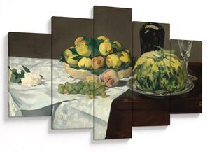 Obraz - Edouard Manet, Still Life with Melon and Peaches, reprodukcia (150x105 cm)